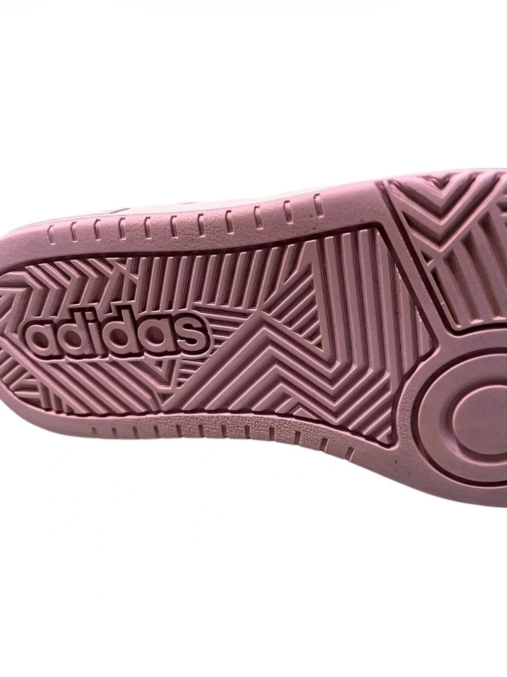 adidas White Sneakers with Lavender Accents - Kids